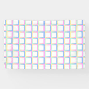 White Symmetric Chequered Gradient Pattern Frames Banner