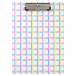 White Symmetric Chequered Gradient Pattern Frames Clipboard