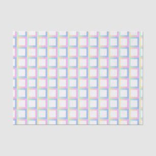 White Symmetric Chequered Gradient Pattern Frames Tissue Paper
