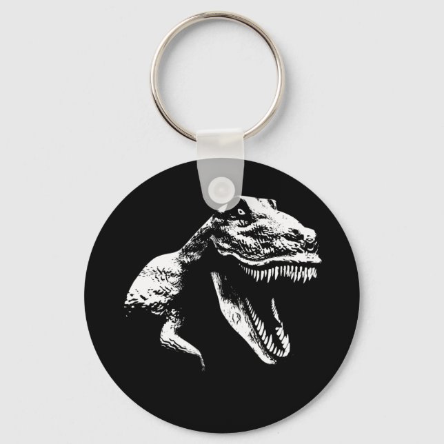 White T Rex Key Ring (Front)