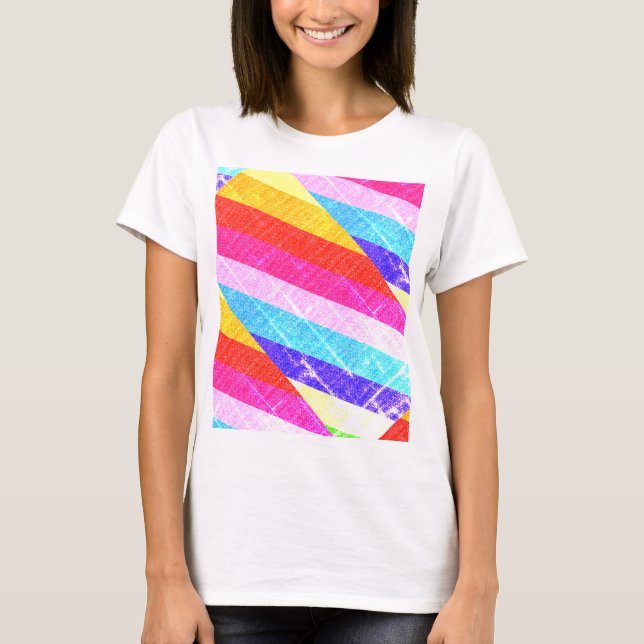 White t-shirt with colors (Front)