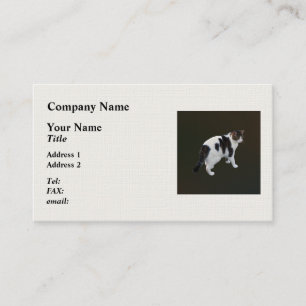 White Tabby With Dark Patches Business Card