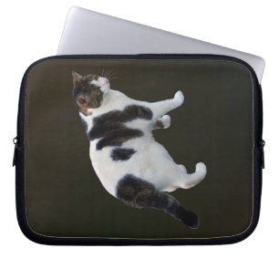 White Tabby With Dark Patches Laptop Sleeve