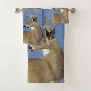 White Tail Buck Bath Towel Set