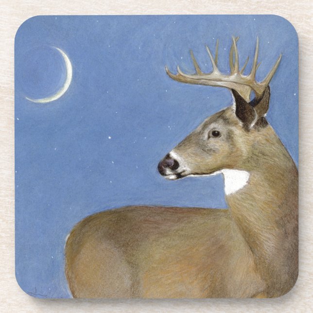 White Tail Buck Coaster (Front)