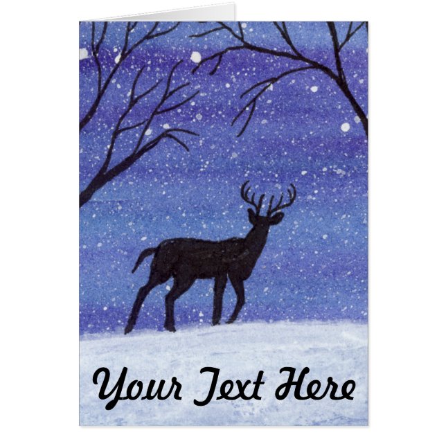 White Tail Buck Greeting Card (Front)