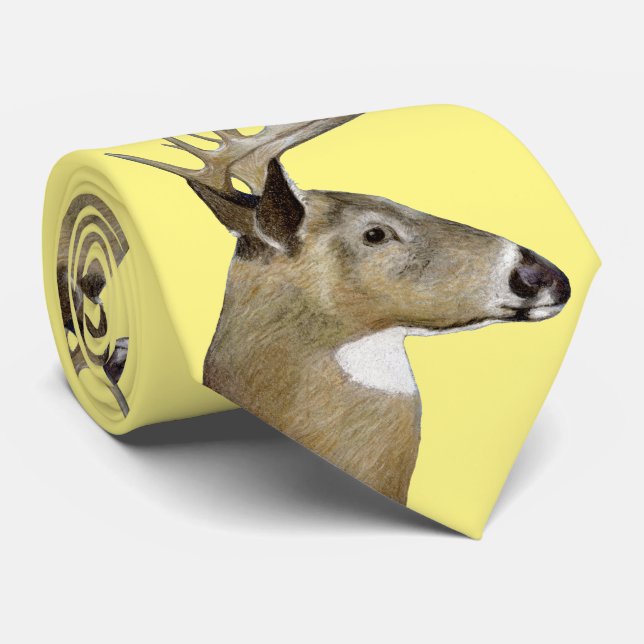 White Tail Buck Tie (Rolled)