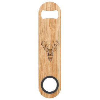 White Tail Deer Buck Wood Grain Style Design