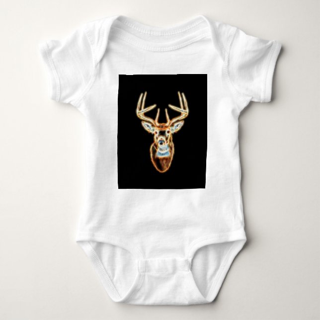 White tail Deer Head Energy Spirit Baby Bodysuit (Front)