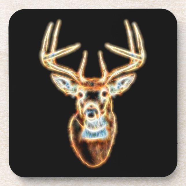 White tail Deer Head Energy Spirit Coaster (Front)