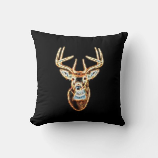 White tail Deer Head Energy Spirit Cushion (Front)