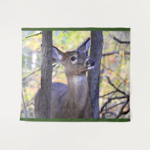 White Tail Deer in the Trees Tapestry