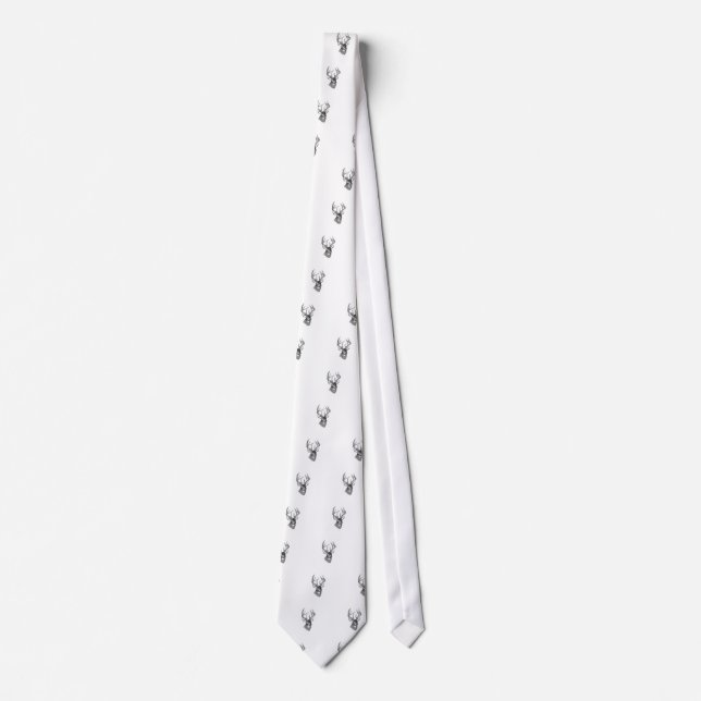White Tail Deer Trophy Buck Tie (Front)