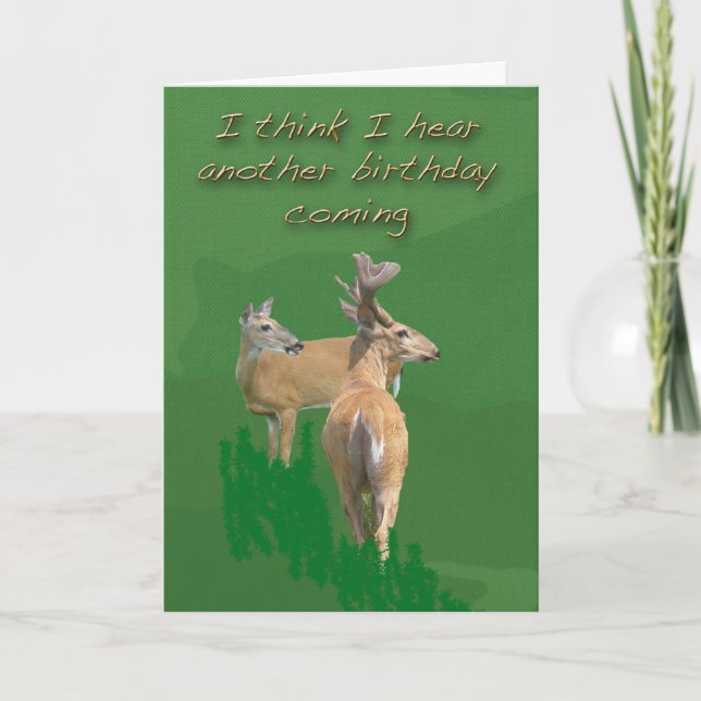 White-Tailed Deer Birthday Card (Front)