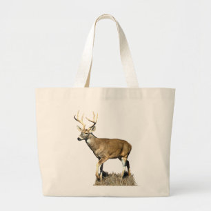 White Tailed Deer Buck Large Tote Bag