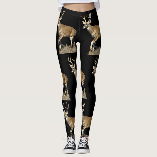 White Tailed Deer Buck Leggings (Front)