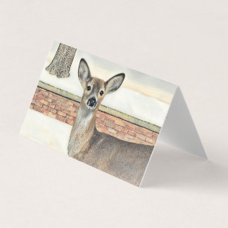 White-Tailed Deer in the Snow