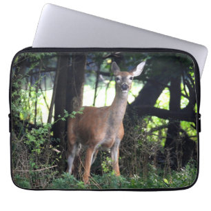 White Tailed Deer in the Woods Laptop Sleeve