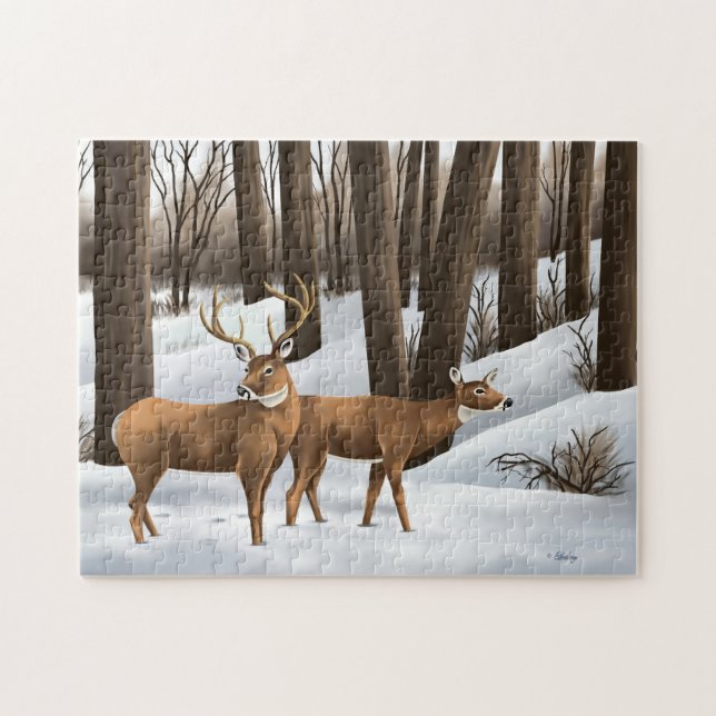 White Tailed Deer Jigsaw Puzzle (Horizontal)