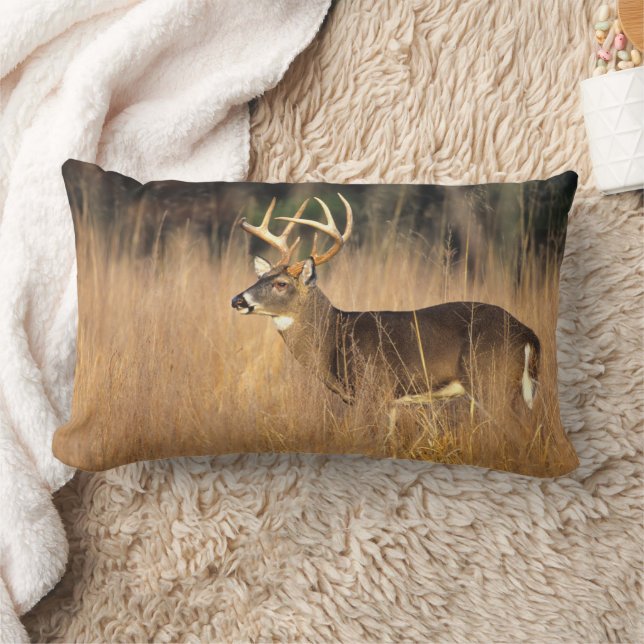 White-tailed Deer | Smoky Mountains Tennessee Lumbar Cushion (Blanket)