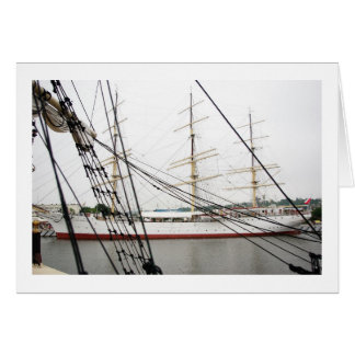 White tall ship - Card