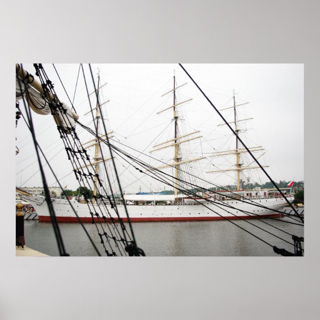 White tall ship - poster (Front)