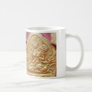 White Tara in gold mug