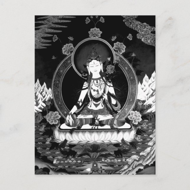 White Tara Postcard b/w (Front)