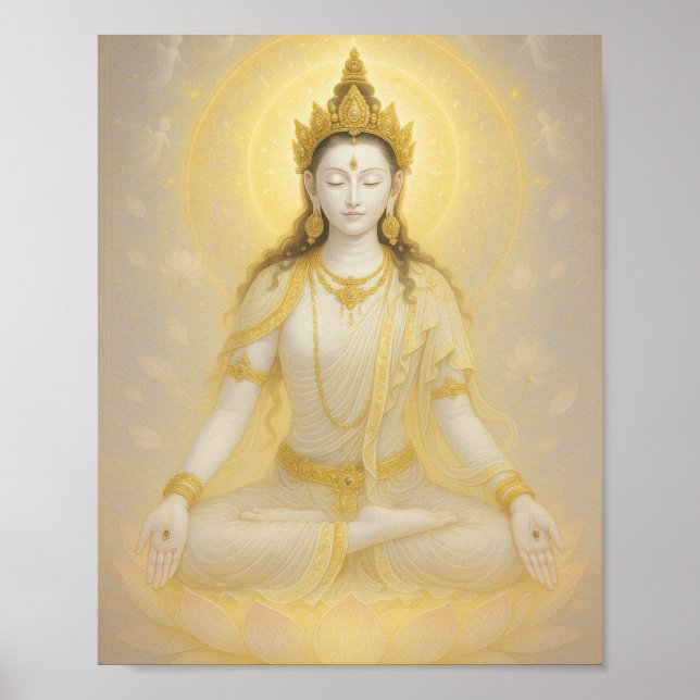 White Tara – Radiant Goddess of Compassion   Poster (Front)