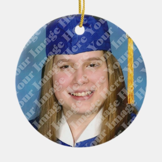 White Tassel Graduation Keepsake Ornament (Front)