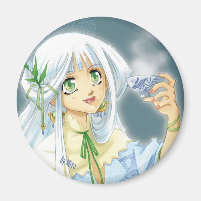 white tea magnet (Front)