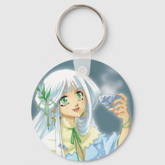 white tea porte clé key ring