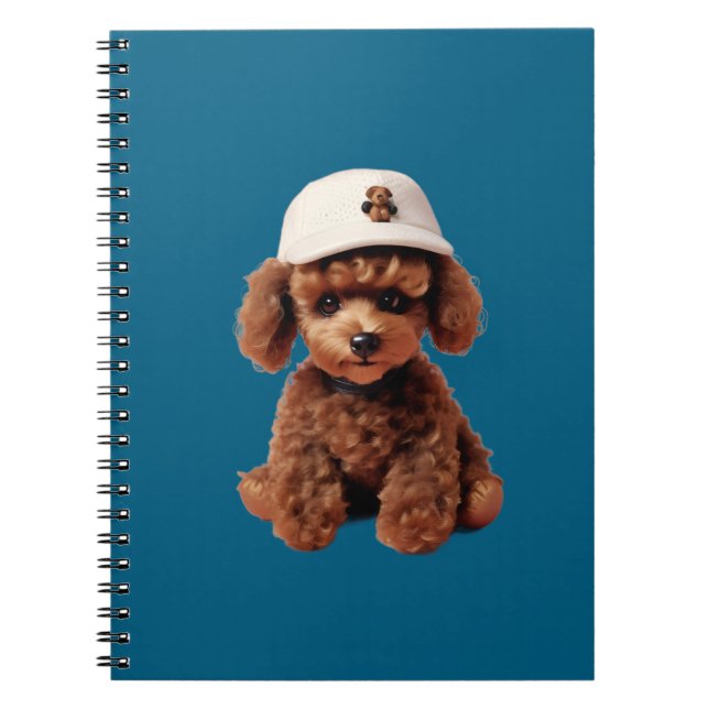 White Teacup Poodle Folder Notebook (Front)