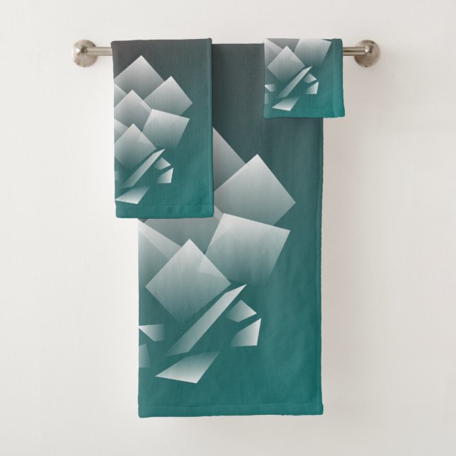 White teal burgundy bath towel set (Insitu)