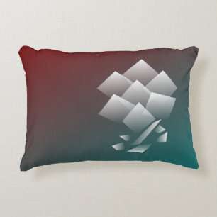 White teal burgundy decorative cushion