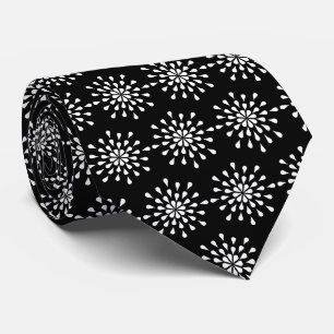 White teardrops tie