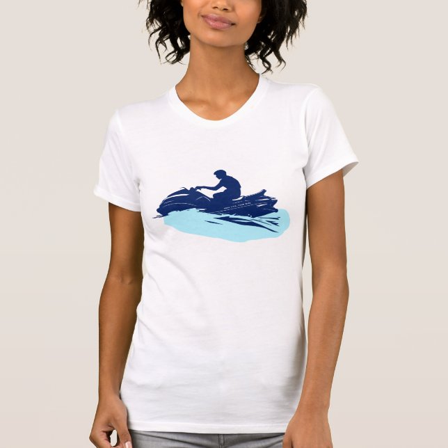 White Tee for women | Jet Ski | Beach Vibe  (Front)