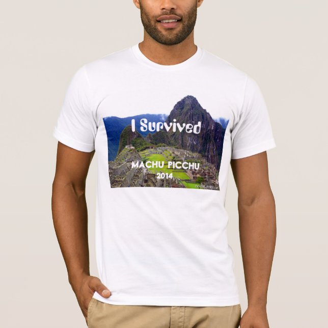 White Tee "I Survived Machu Picchu 2014" (Front)