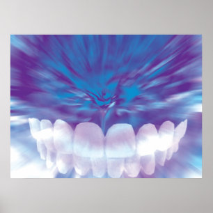 White Teeth Bite Dentist Orthodontist Poster