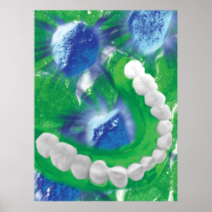 White Teeth Dental Art Dentist Orthodontist Poster