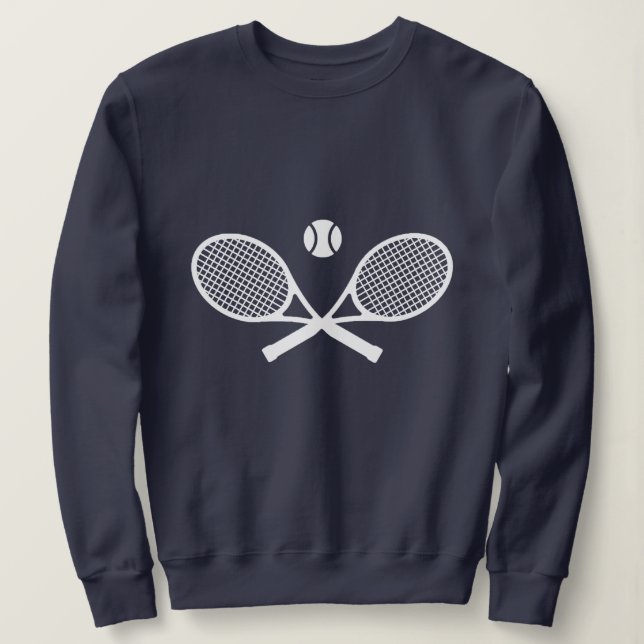 White Tennis Sweatshirt (Design Front)