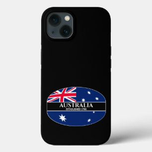 White Text Australia Established 1788 Flag iPhone 13 Case