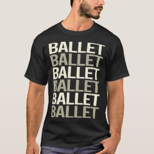 White Text Ballet Ballerina T-Shirt