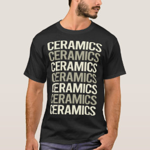 White Text Ceramics T-Shirt