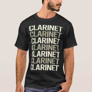 White Text Clarinet T-Shirt