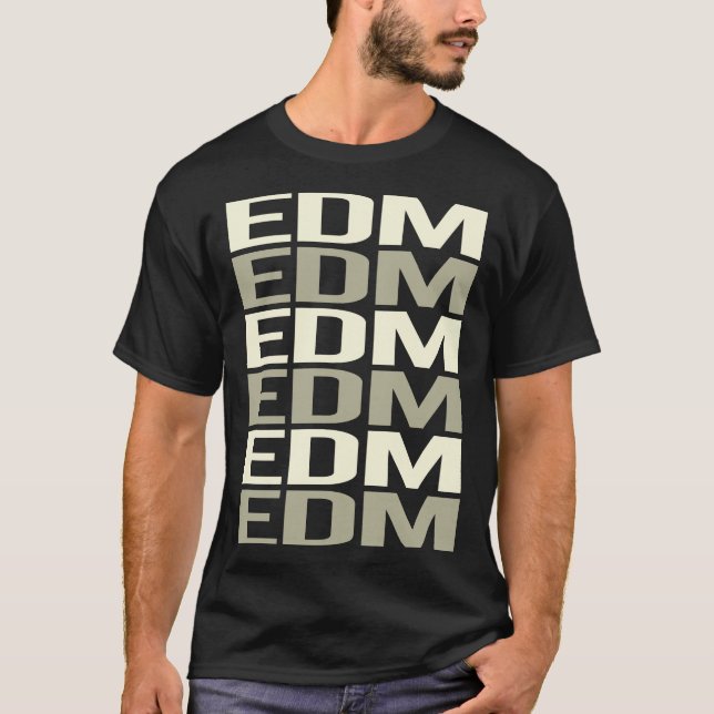 White Text EDM T-Shirt (Front)