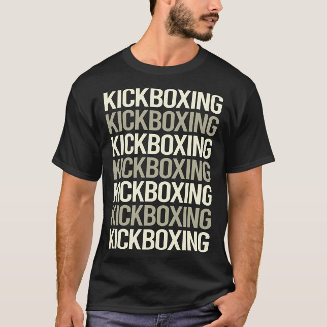 White Text Kickboxing T-Shirt (Front)