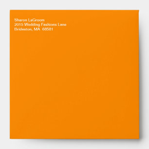 White Text Mailing Fashionable Dark Orange Envelope
