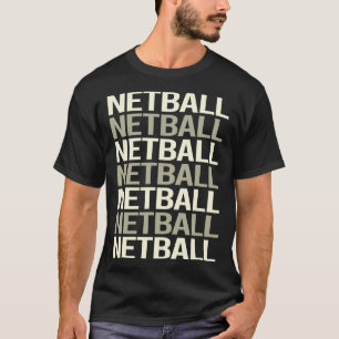 White Text Netball T-Shirt
