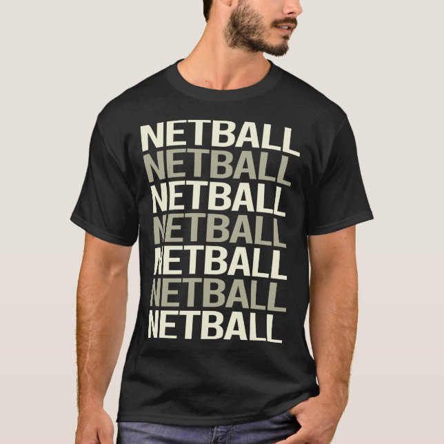 White Text Netball T-Shirt (Front)